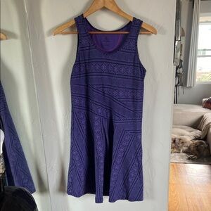 Prana Purple Patterned Midi Dress